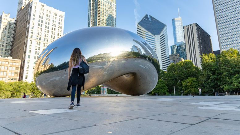 El Millennium Park, un ícono del centro de Chicago.