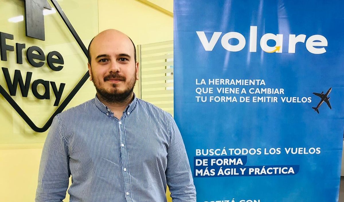 Emmanuel Battcock es el líder del departamento de Aéreos de Free Way y quien impulsa la plataforma Volare.