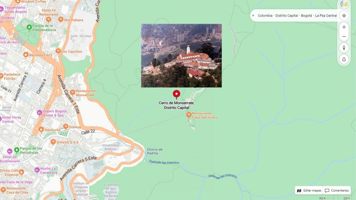 Monserrate queda por el centro de Bogotá y para subir al Santuario se puede hacer de tres formas.