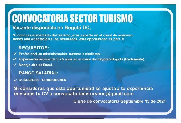 Oferta laboral en Bogotá.