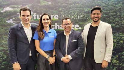 Los directivos de Wyndham en la WTM Latin America.