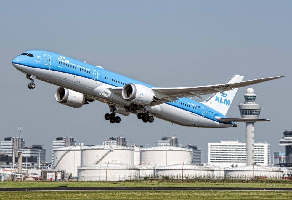 Un Boeing B-787/9 Dreamliner como los que utiliza KLM para volar a Buenos Aires.