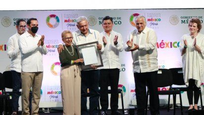 Arrancó la 45° edición del Tianguis Turístico, cuya sede es Mérida, Yucatán, con la presencia del presidente Andrés Manuel López Obrador.&nbsp;