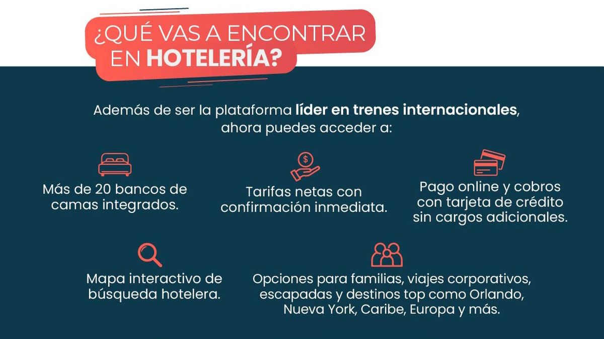 GoTrenes próximamente incorporará servicios de hotelería, asistencia al viajero y otros productos complementarios. GoTrenes próximamente incorporará servicios de hotelería, asistencia al viajero y otros productos complementarios.