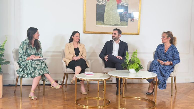 Los exponentes del Panel 3 de Spain Talks 2025: Políticas públicas e impacto del turismo en la población residente.