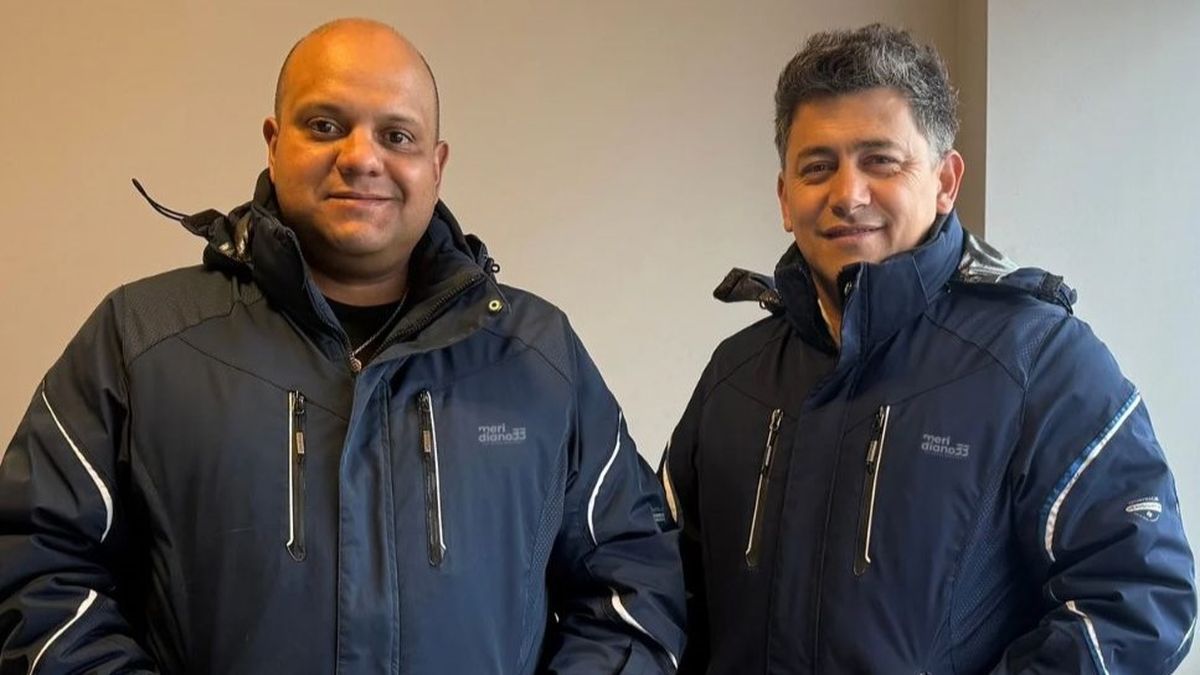 Daniel Cuello, titular de Meridiano 33; junto a Alfredo Meza, socio titular. La empresa vive una exitosa temporada inicial como receptivo en Bariloche.