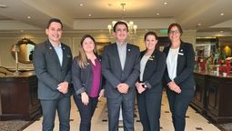 Los anfitriones del encuentro: Oliver Arévalo, Roselyn Colina, Andrés Hasdeu, Micaela Passennheim y Cristina Simonelli. &nbsp; &nbsp;