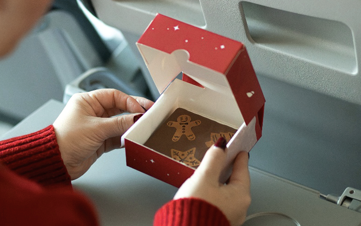 Uno de los postres especiales que Iberia ofrecerá en sus vuelos por la Navidad.