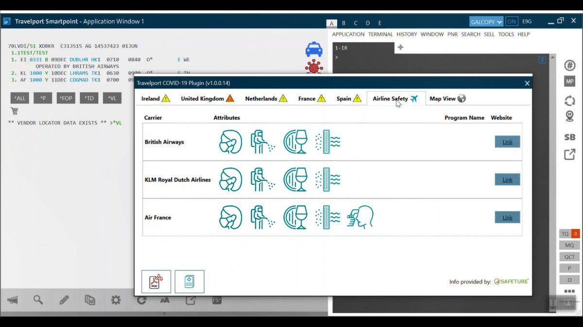 Travelport Airline Health & Safety Tracker