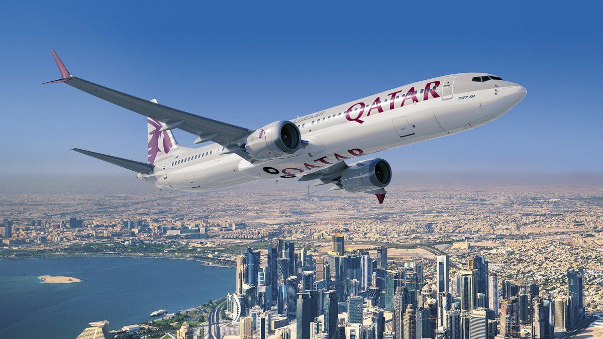 Un Boeing B-737MAX de Qatar Airways.
