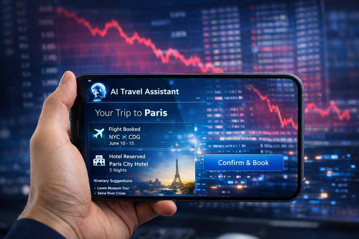 Las acciones de las OTAS cayeron hasta 32% ante el temor de desintermediación. La inteligencia artificial reabre el debate sobre quién controla el viaje digital.