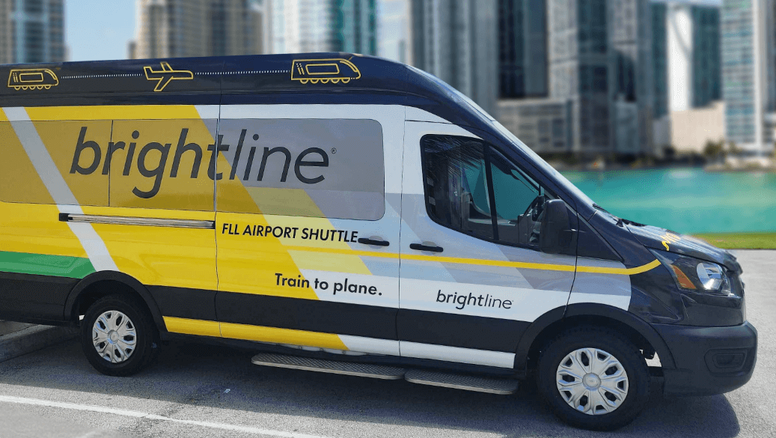 El servicio de shuttles de Brightline está disponible para los aeropuertos de Miami y Fort Lauderdale.