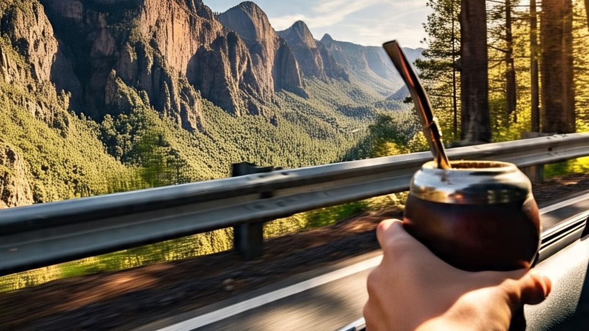 En Argentina, el mate es más que una bebida: es un símbolo cultural y un compañero inseparable en los viajes por carretera.
