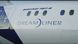 El Boeing 787-9 de Latam Airlines llegó a Santiago. 