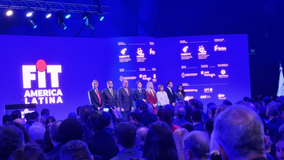 Feria Internacional de Turismo de América Latina: presidente Javier Milei dijo presente en el acto de apertura.
