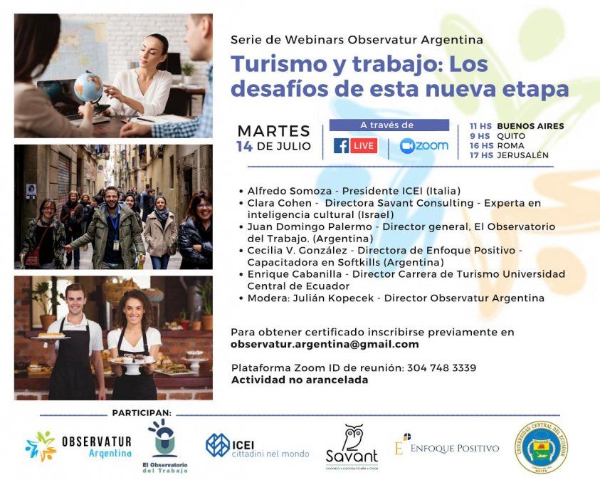 El webinar contará con la participación de expertos de varios países.