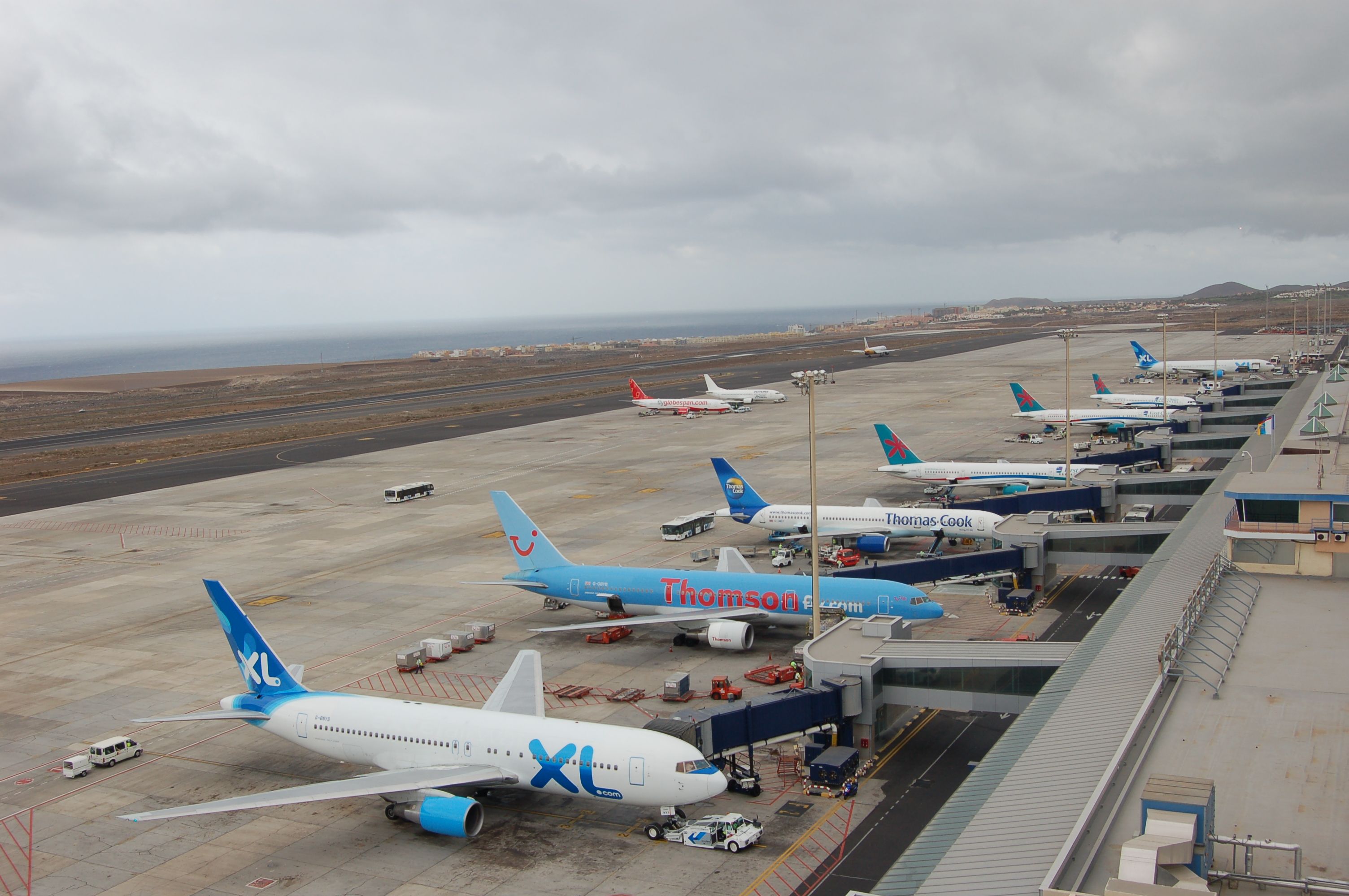 Aeropuerto de Tenerife Sur, en Canarias.