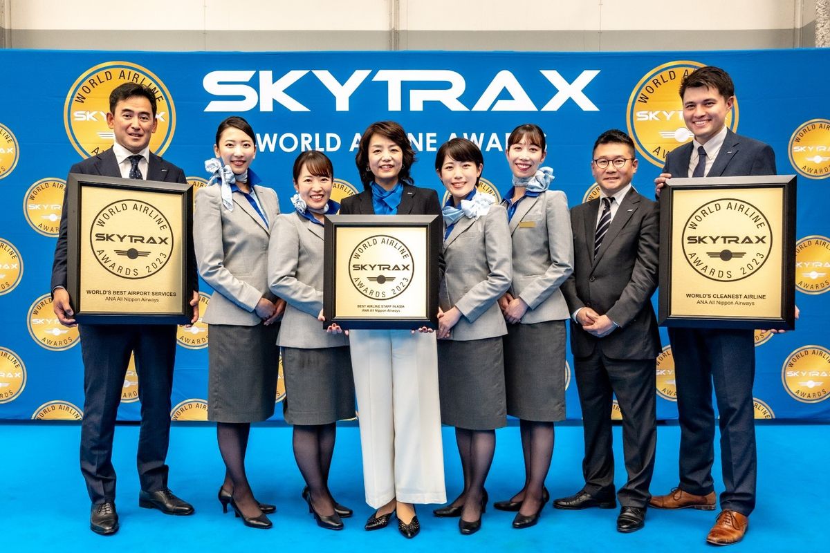 ANA fue premiada como la aerolínea más limpia y con los mejores servicios aeroportuarios en los World Airline Awards 2023.