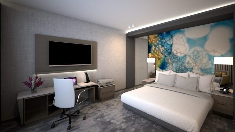 Una de las habitaciones del nuevo Courtyard by Marriott Mexicali.