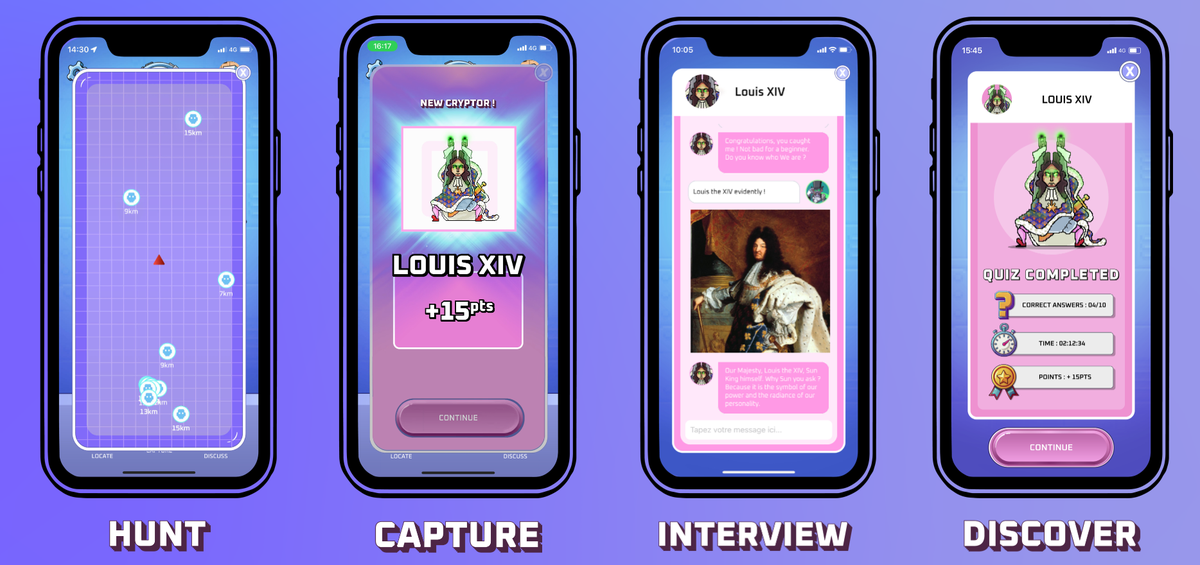 Captura y entrevista a Louis XIV para descubrir más de la historia local con Cryptors in the City.