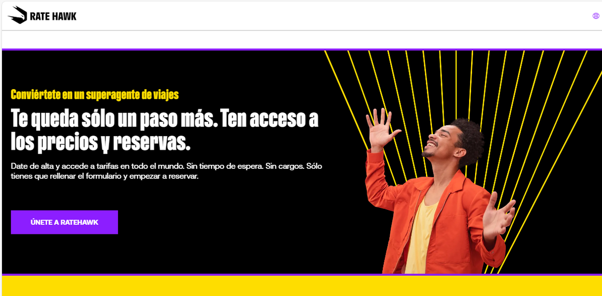 La plataforma RateHawk cuenta con más de 2,6 millones de alternativas de alojamiento de 280 proveedores mundiales.
