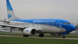 Uno de los Boeing B-737/800 de Aerolíneas argentinas.