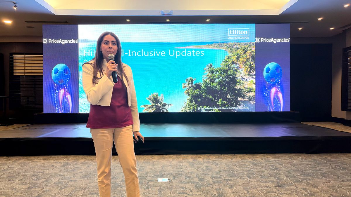 Tania Medina, senior manager Leisure Sales para Caribe y América Latina de Hilton, en presentación de PriceAgencies.