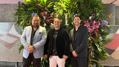 Directivos de SLS Playa Mujeres: Israel Ortiz, Jan Atilla Hundriesser y Arturo Kralj Torres.